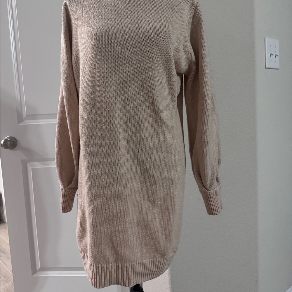 Light pink sweater dress